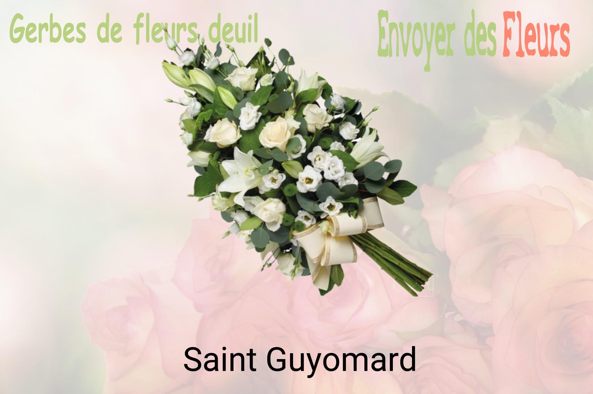 Gerbe de fleurs de deuil livrée à Saint-Guyomard